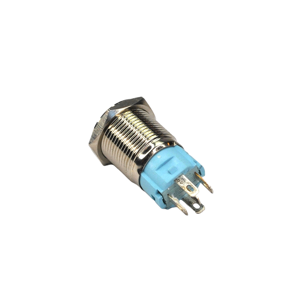 Silver 16mm Momentary Push Button with LED