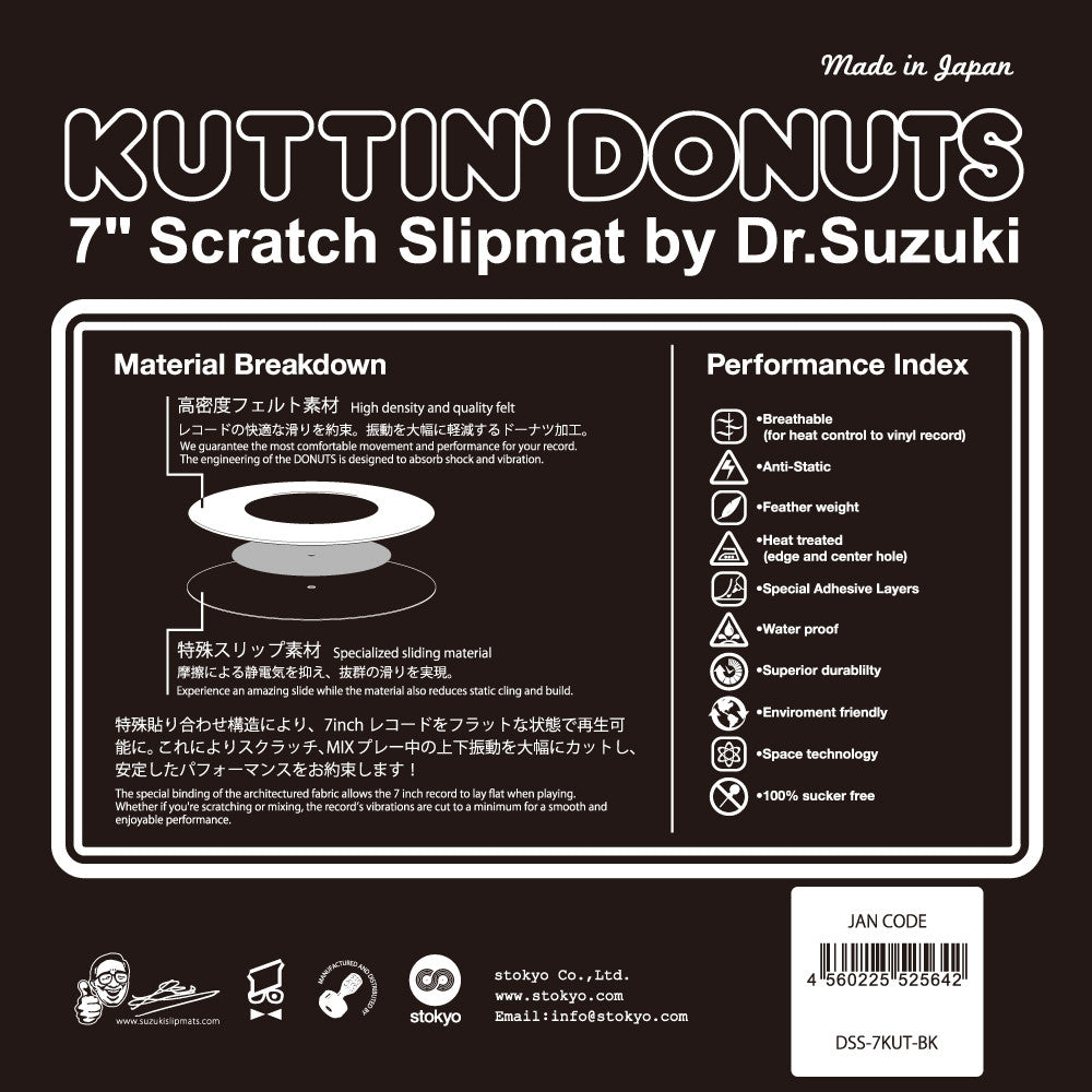 Dr.Suzuki 7" Kuttin Donuts Slipmat black