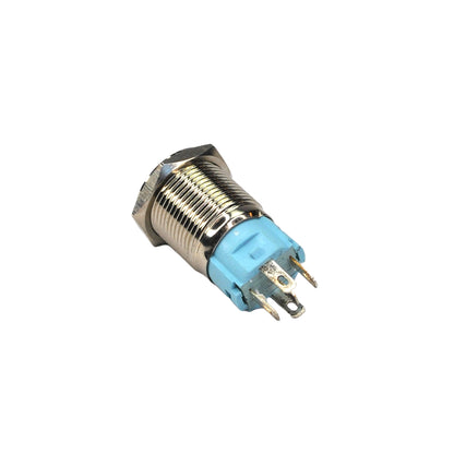 Silver 16mm Momentary Push Button with LED
