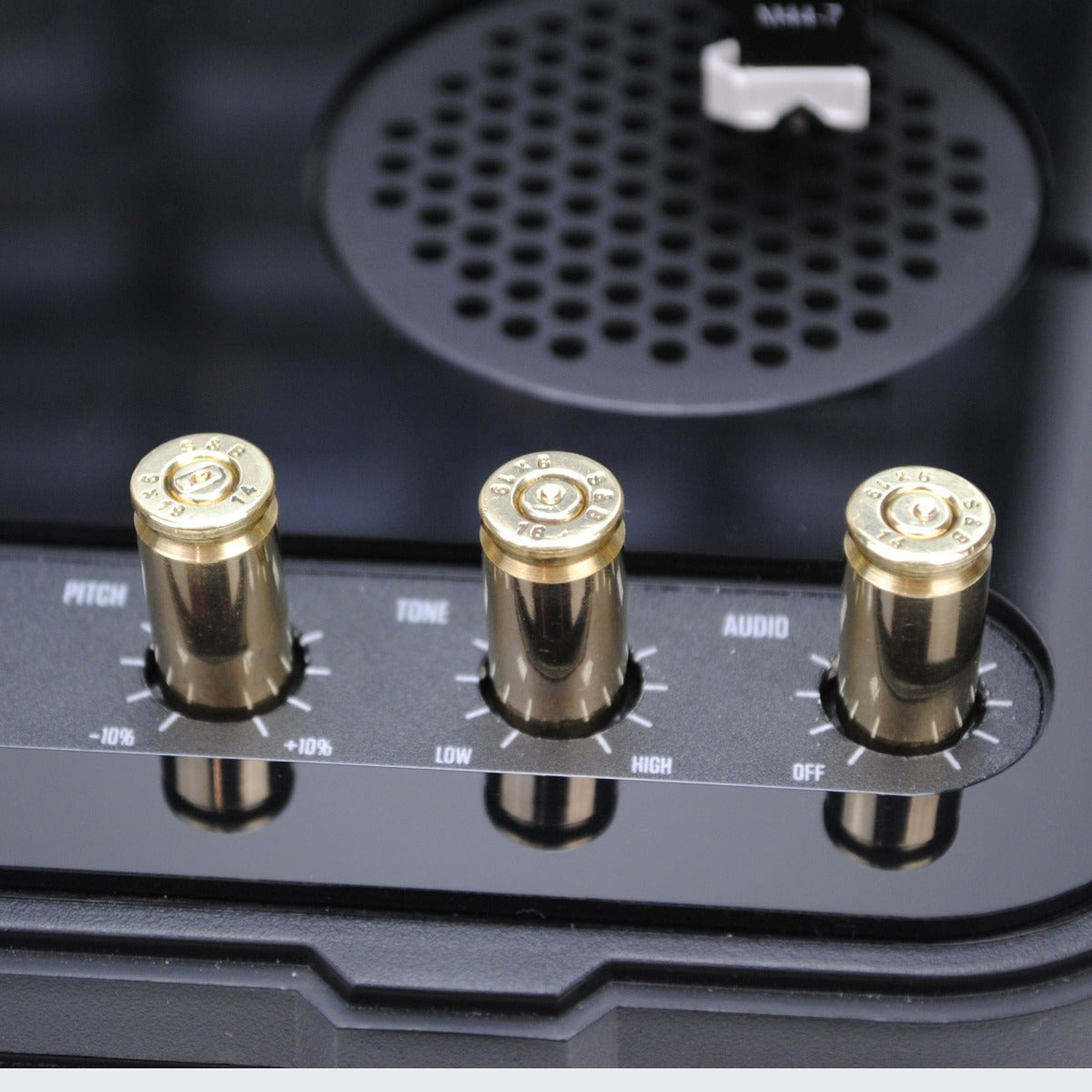 3 Drehregler aus echten 9mm Hülsen